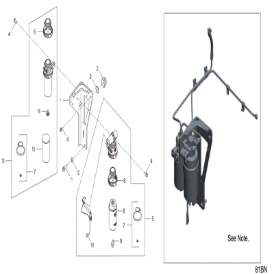 Group 81: Primary Fuel Filter, continued  第81組：燃油初級(jí)濾清器，“GM93289,”“GM93285,”“GM91650,”“GM85414,”“GM85412,”“GM85410,”“GM5161